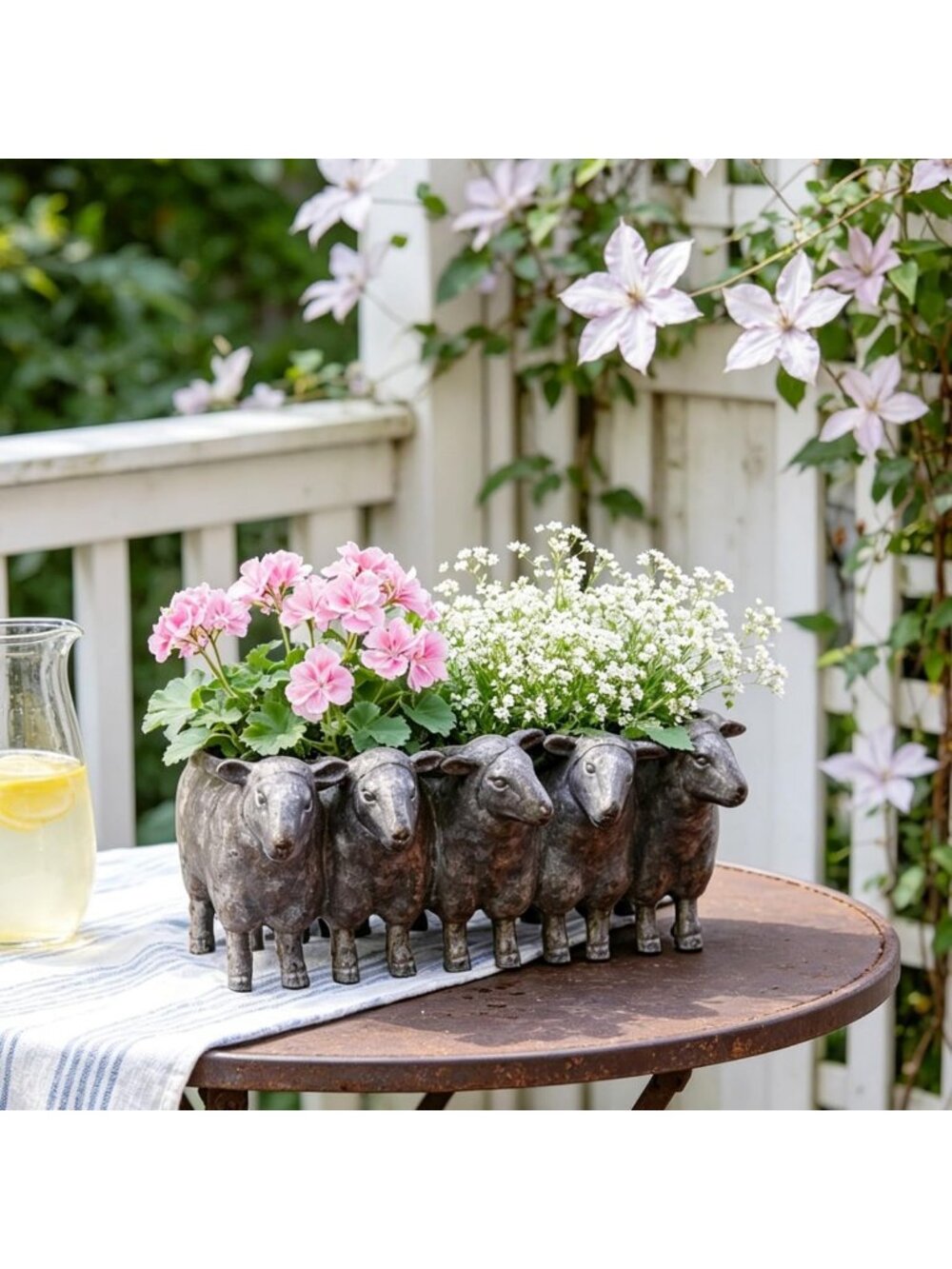 Creative Resin Sheep Planter - Unique Succulent Pot for Home & Office Decor